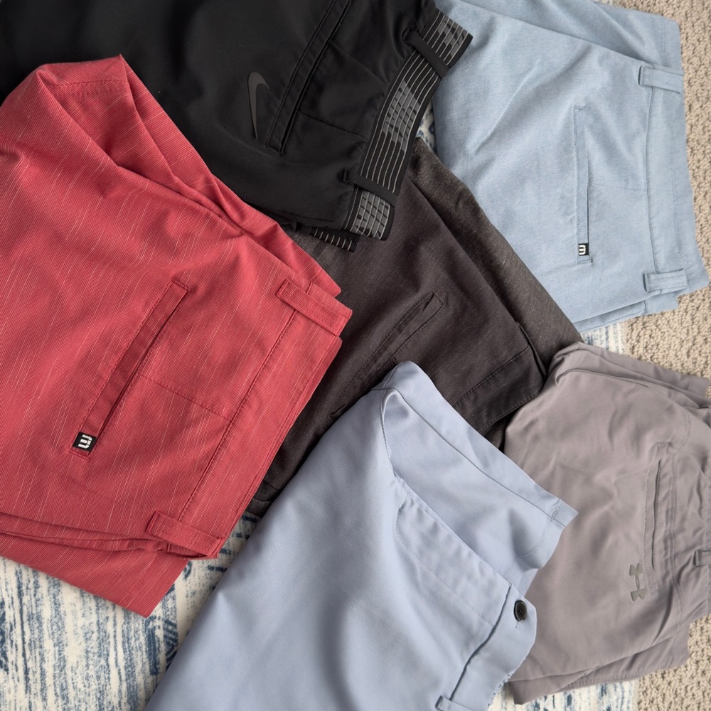Travis Mathew Athletic Shorts - Red, Black, Gray, Light Blue